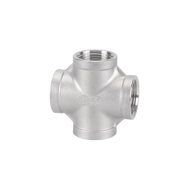 304不锈钢内丝四通1/2/3/4/6分1.2/1.5/3寸十字外丝四通水管接头