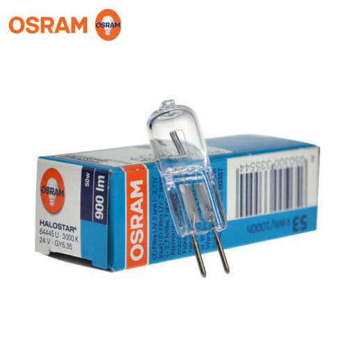 。欧司朗光学仪器卤素米泡OSRAM 64445U 24V50W GY6.35手术无影灯