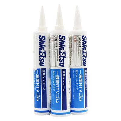 日本ShinEtsu信越KE-45-W/T/B/G/R电子密封胶绝缘阻燃硅胶防水胶