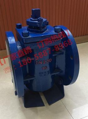 铸钢碳钢衬四氟旋塞阀X43F46-16C衬氟法兰旋塞阀耐腐蚀X43Fs-10