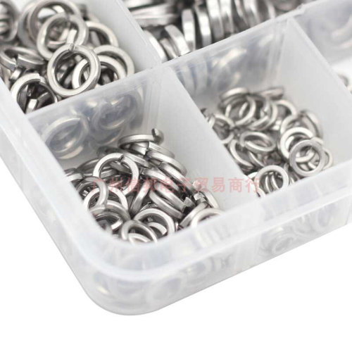 。弹簧垫片 360pcs/盒 不锈钢弹垫M2/2.5/3/4/5/6/8/10开口弹性垫