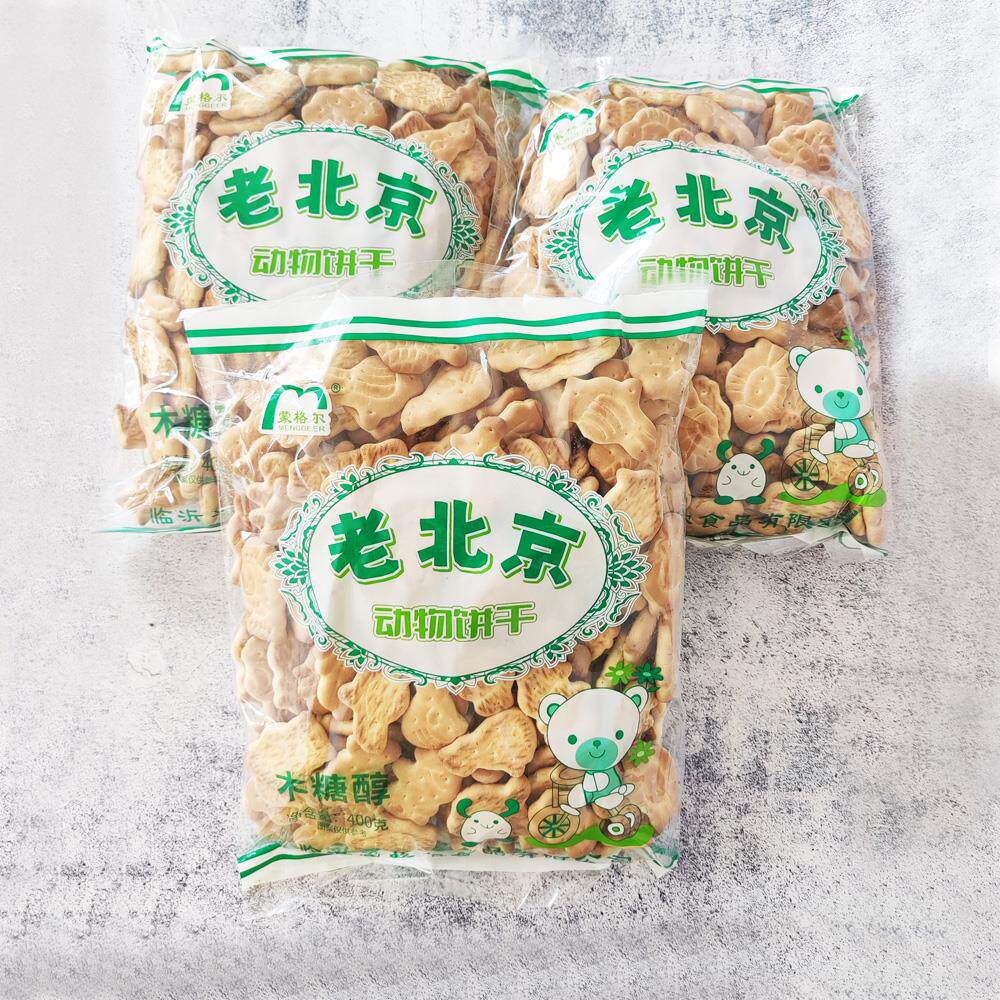 蒙格尔木糖醇老北京动物饼干儿童休闲食品袋装冲泡韧性早餐营养品