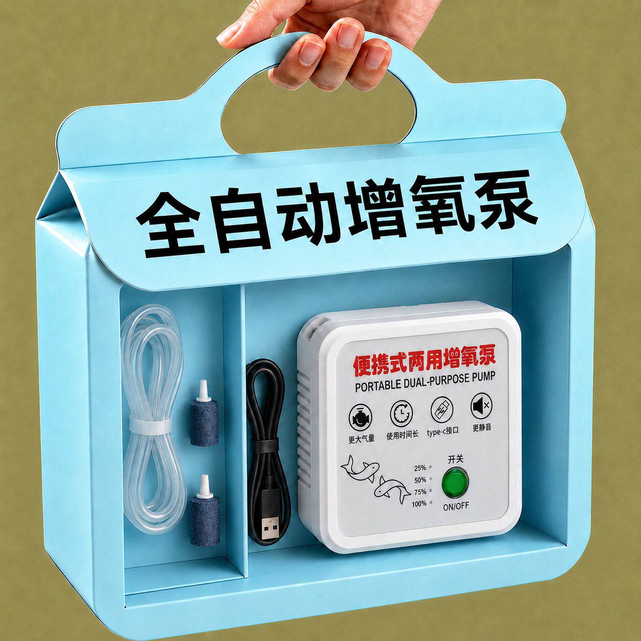 增氧泵家用养鱼车载机氧