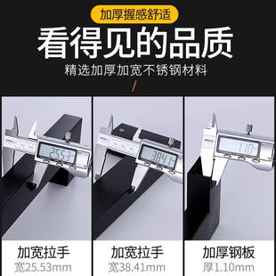 不锈钢玻璃门方管拉手黑色大拉手木门把手地弹簧门方管亚黑大拉