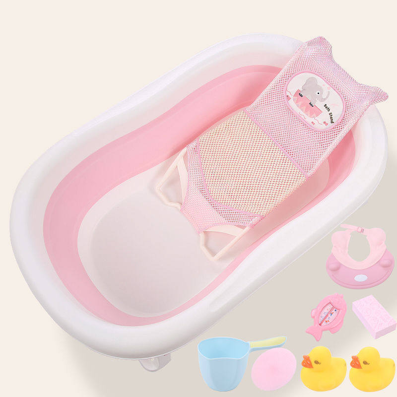 儿童洗澡盆婴儿折叠浴盆宝宝泡澡家用新生用品加大浴桶加厚沐浴桶