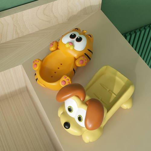 加菲猫大电影周边欧迪桌面浴室肥皂盒香皂盒生日搬家礼物装饰摆件