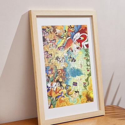 拼图相框1000片70x50*75一千300块裱框420x297mm平图画框