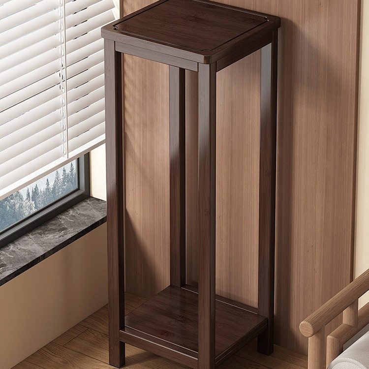 中式实木落地式花架花台客厅阳台室内多层收纳放花架子花盆置物架