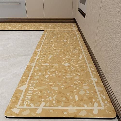 加厚强吸附厨房专用地垫防油防水防滑地毯硅藻泥硅橡胶厨用垫子