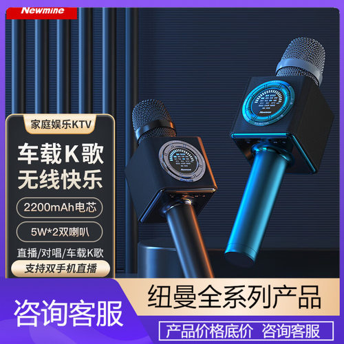 纽曼即插即用K歌麦克风车载音响款麦克风双麦Newmine）MC66