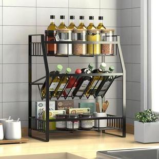 調料架子 廚房調味品置物架臺面多層收納油鹽醬醋用品調味瓶斜放式