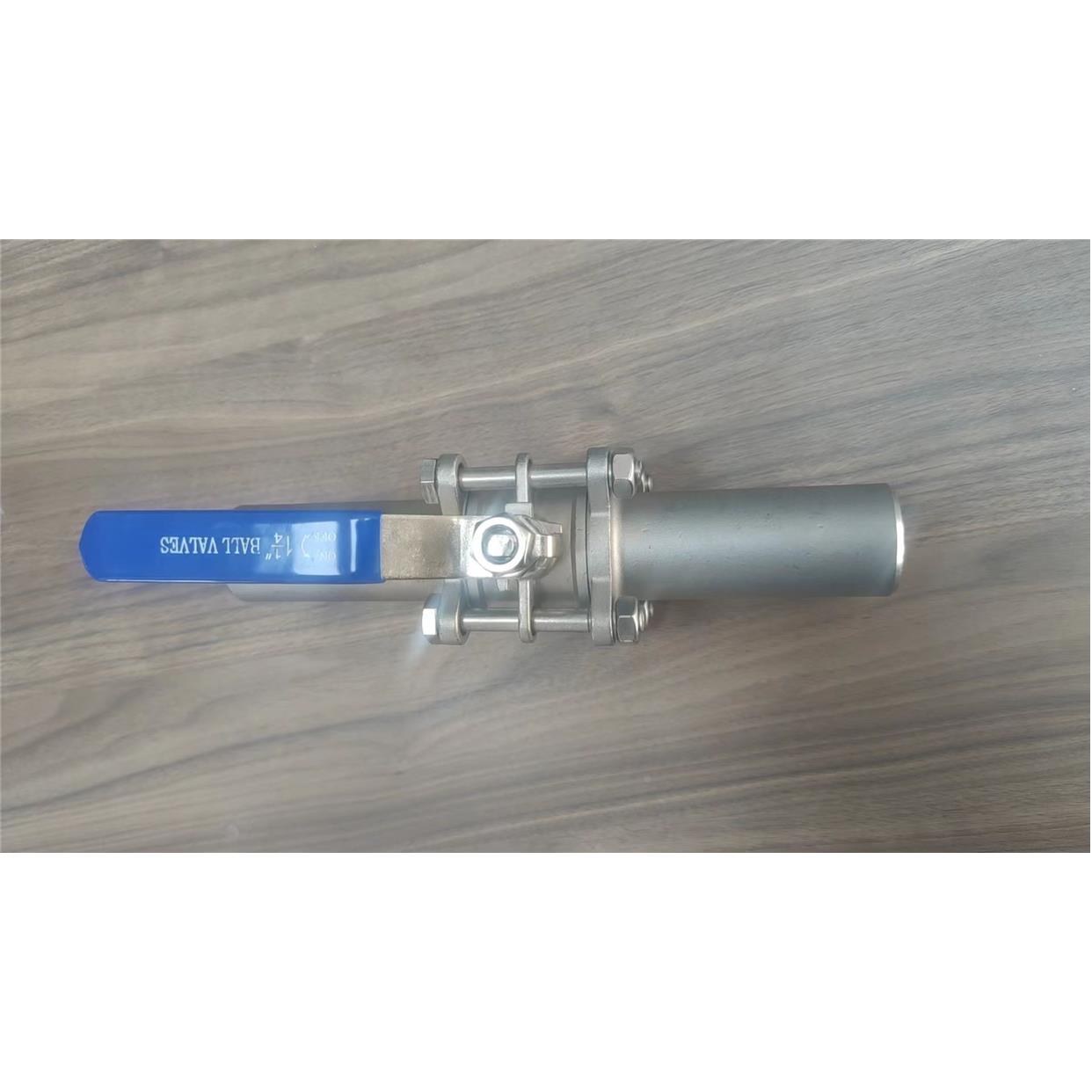 304三片式球阀加长焊接球阀Q61F不锈钢对焊球阀加长管球阀DN20/50