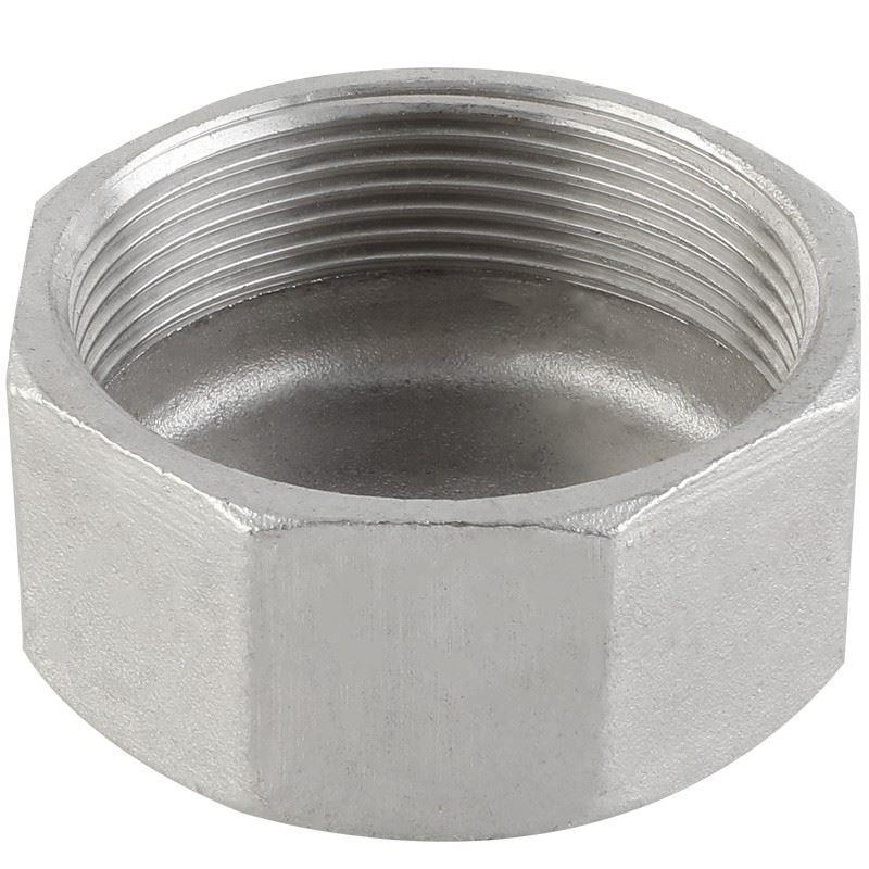 304不锈钢六角管帽多边内丝堵头316内牙管堵内螺纹封头闷盖管堵头