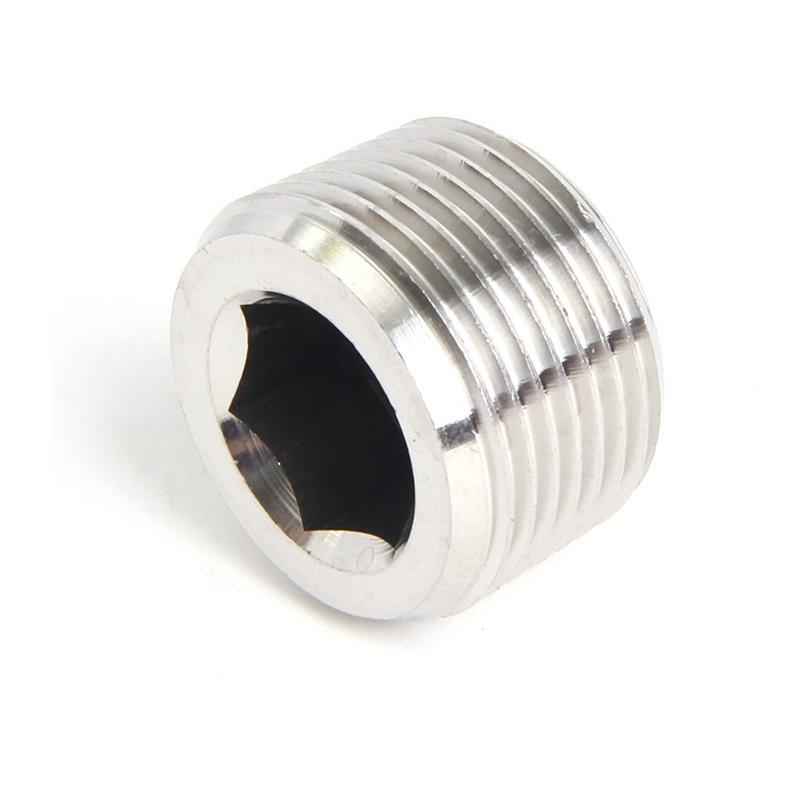 304不锈钢外六角堵头丝堵2分3分4分6分1寸六角管帽外丝内六角管堵