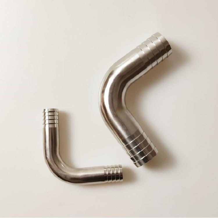 304不锈钢双头皮管弯头90度卫生级316L格林软管宝塔接头19 25 32