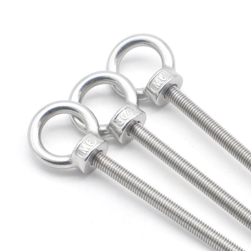 304不锈钢吊环螺丝钉 环形带圈起重吊环螺丝螺母螺栓圆环加长螺钉