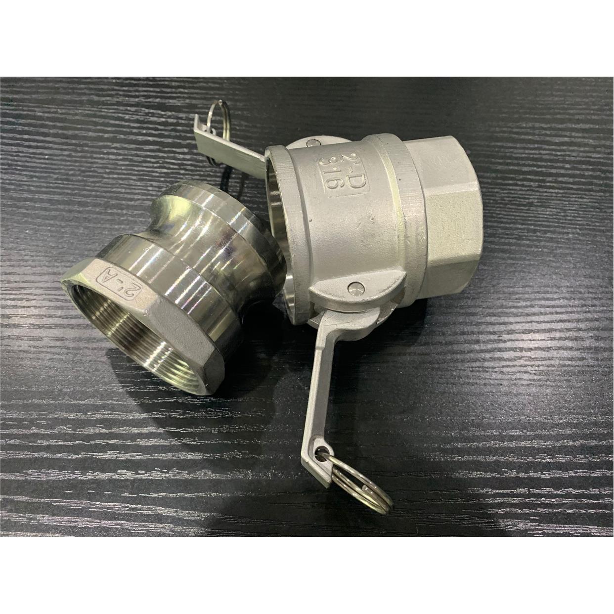 304/316L不锈钢一寸钢管水管快速接头A+D型扳把式油车工业活接头