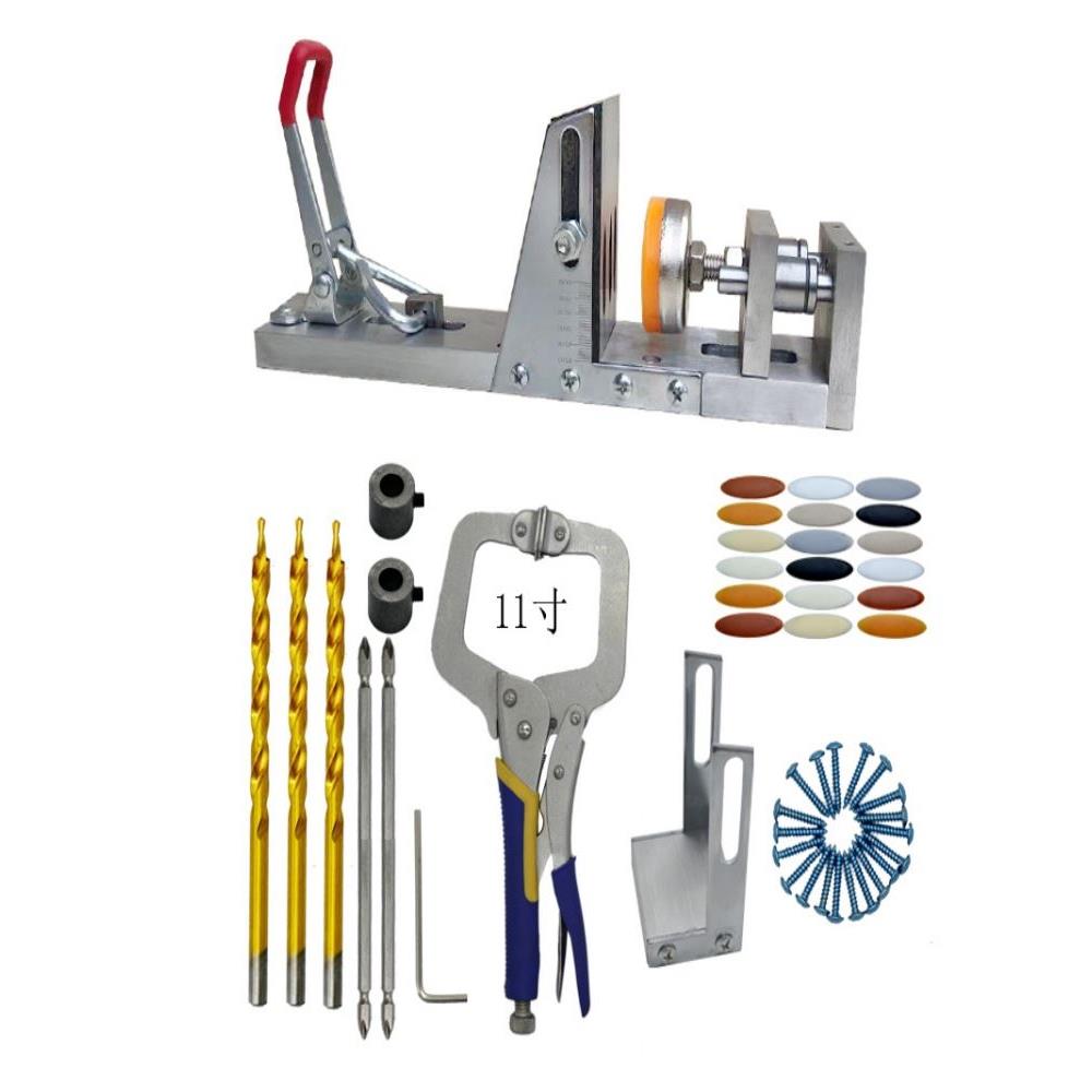 款木工二代定位打斜孔器家具橱柜木板拼接无钉眼开孔钻头盖子