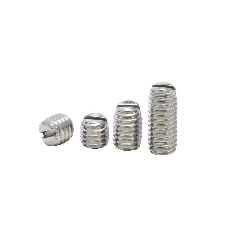 不锈钢304一字平端紧定螺钉机米开槽无头M1.2M2M2.5M3M4M5M6M8M10