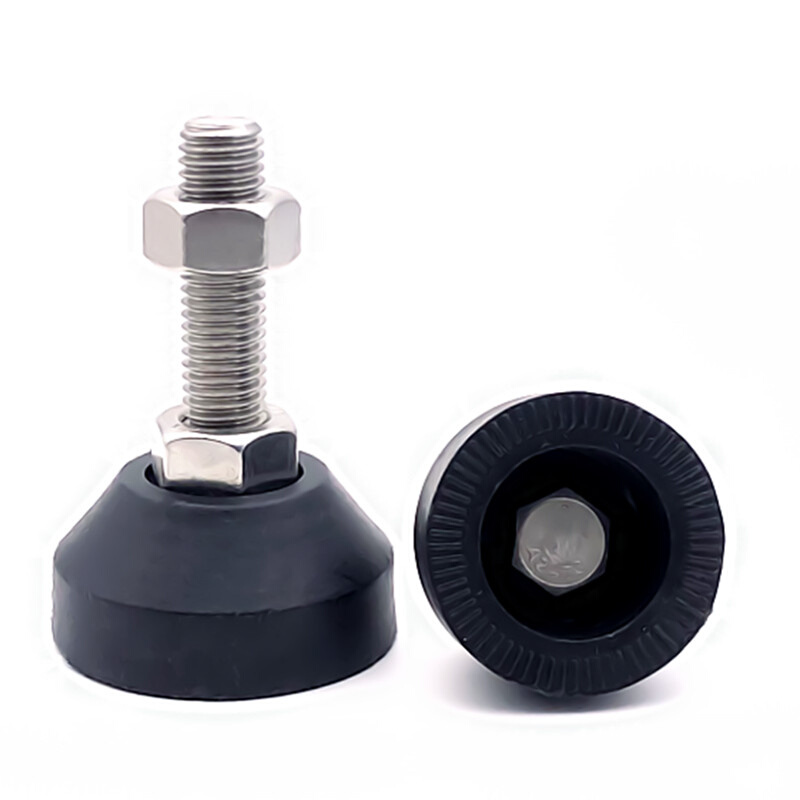 。Φ80mm304不锈钢调节脚杯尼龙固定地脚螺丝M12M14M16M18M20