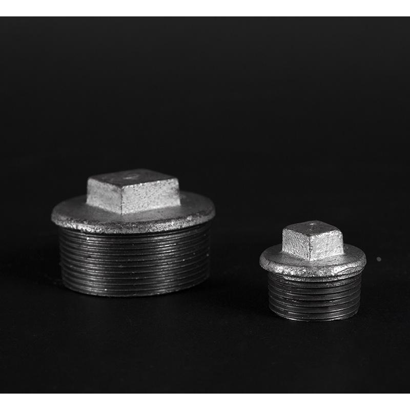 镀锌堵头 外螺纹丝堵 镀锌丝堵 四角堵头4分 6分 1寸 2寸 3寸 4寸