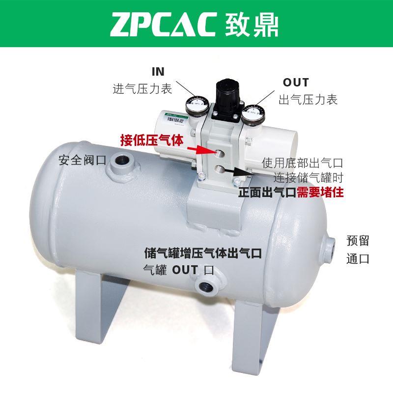 气动增压阀气体气压空气增压泵储气罐VBA10A-02/20A-03/40A-04GN