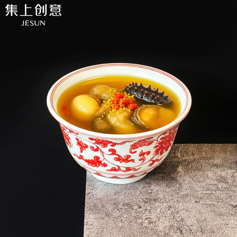 创意餐具湘上反边面碗酒店会所餐盘