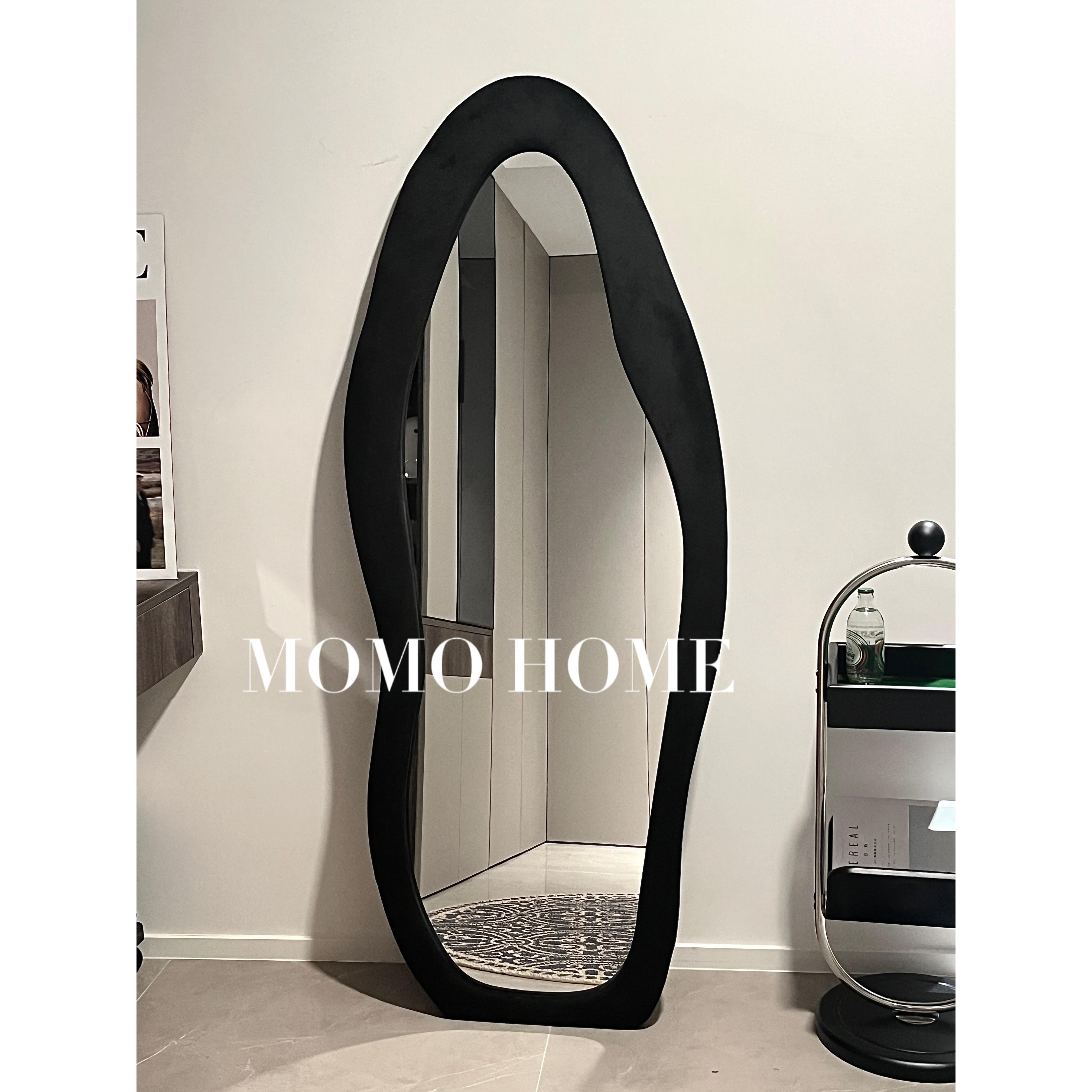 MOMO HOME ins风云朵全身镜落地镜家用卧室轻奢不规则异形镜子XX