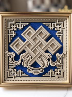 梯木叠雕原创意桌面摆件装饰艺术家居禅意木质手工艺品送朋友礼物