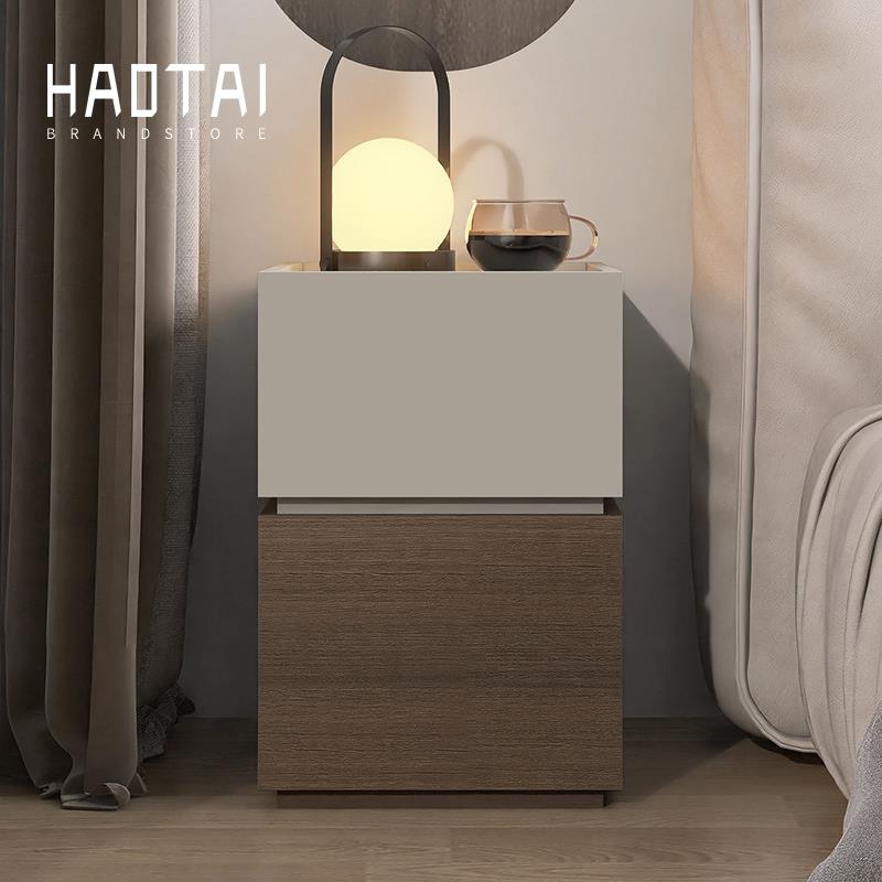 意式极简极窄床头柜简约现代卧室家用小户型迷你窄柜高级感床边柜