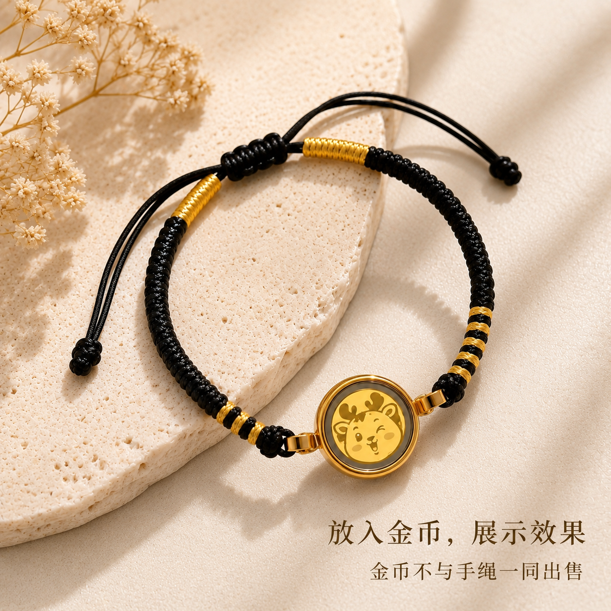 嘎乌盒领某丰金1.5生肖币可装唐卡吊坠手绳十二生肖手链挂绳盒子