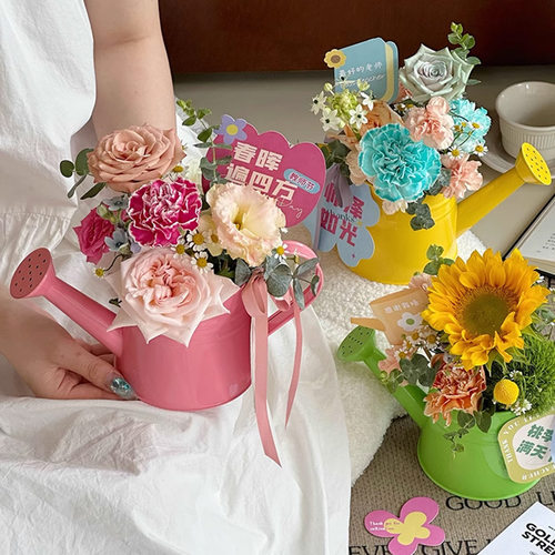 创意花洒小水壶鲜花装饰多功能diy礼物浇水壶花艺资材
