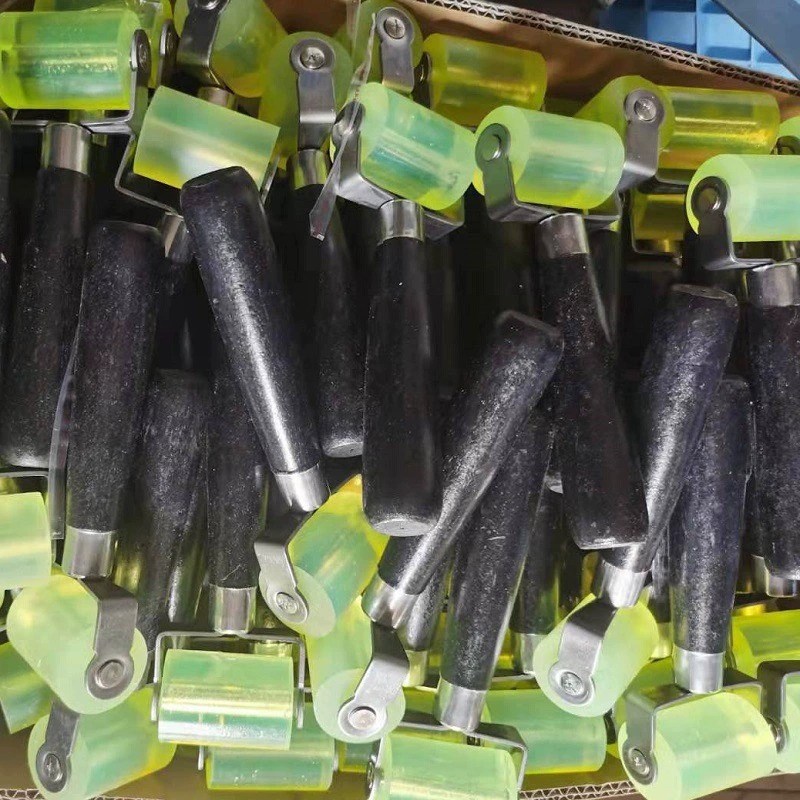 热销手滑轮胶滚轮手推轮皮料上胶贴合压平硅胶制鞋包工具封边条压