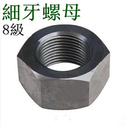 8.8级外六角细牙螺母 细扣螺丝帽M8M10M12M14M22M27M33*1.5*2*3