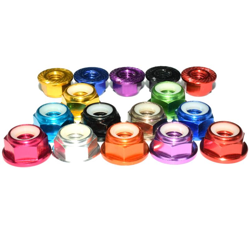 M4滚花螺母穿越机铝合金无人机马达法兰自锁华司左旋螺帽