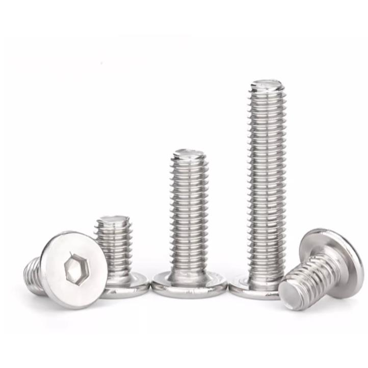 304不锈钢CM大平头超薄头扁平头内六角螺丝钉螺栓M2M3M4M5M6M8