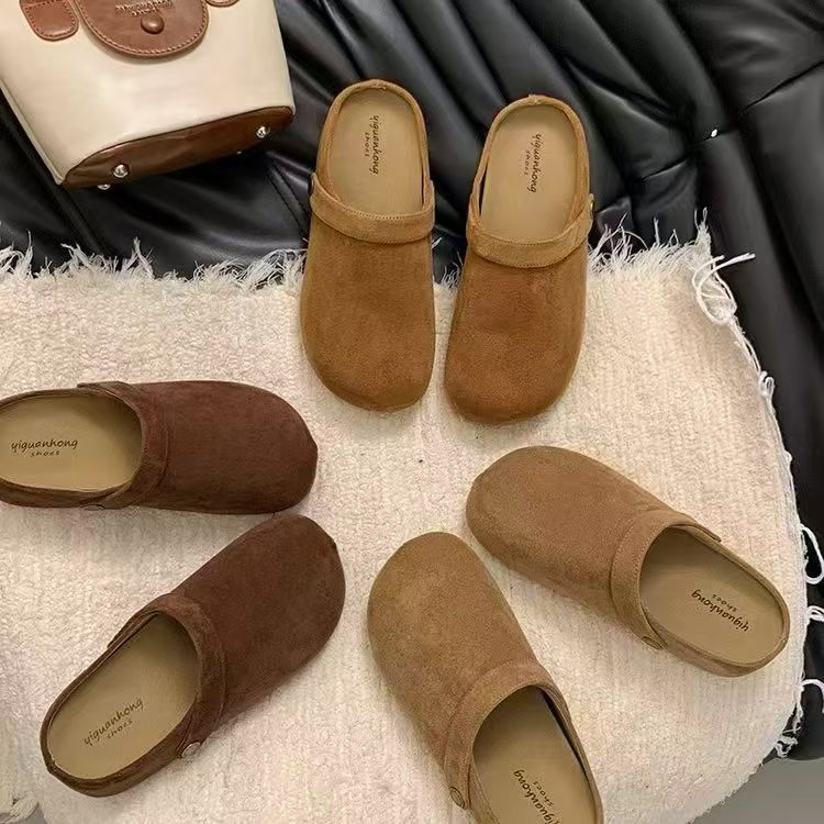 【维也娜老赵专享】BH6222秋季新款厚底包头勃肯拖鞋