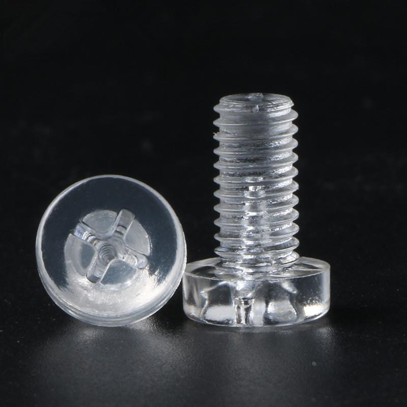 透明塑料螺丝十字平圆头螺丝PC亚克力绝缘螺丝盘头螺钉M3M4M5M6