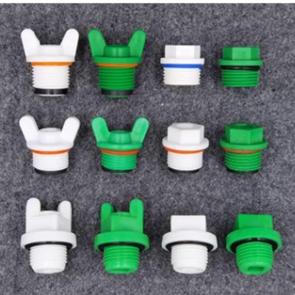 ppr外丝堵头外牙丝堵4分6分1寸带胶圈堵头PPR塑料堵头水管堵塞头