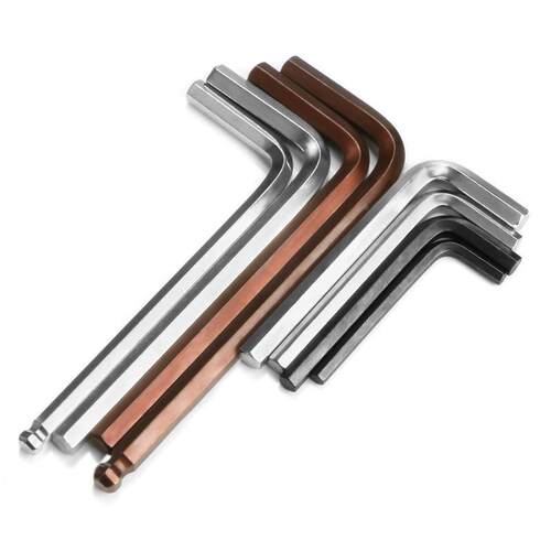 L型内六角扳手S2平头球头内六方螺丝刀六棱单支加长板手0.9-17mm
