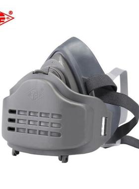 唐丰TF1202防尘半面具硅橡胶双层软垫自吸过滤式灰色2个装