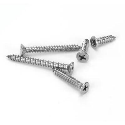 SUS国标304不锈钢沉头平头自攻螺丝干壁钉木螺钉包检测M3.5 M4 M5