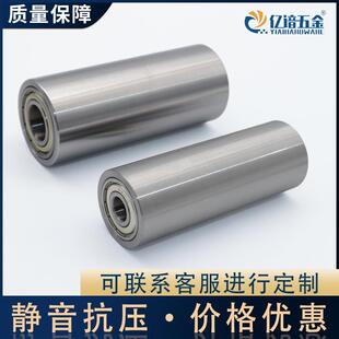 皮带机惰轮双轴承无动力滚筒铁轮砂带机封箱机从动轮压轮金属滚轮