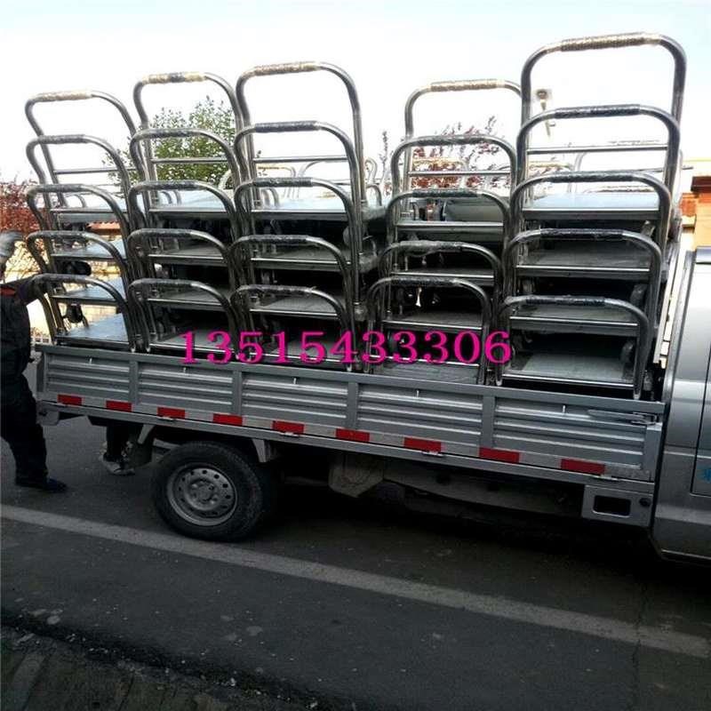 手推车拉货平板车仓库静t音小推车折叠钢板车物流四轮工具搬运拉