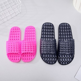 拖鞋 家居室内水晶防滑o漏水浴室女夏硬底L家用洗澡鞋 情侣冲凉拖鞋