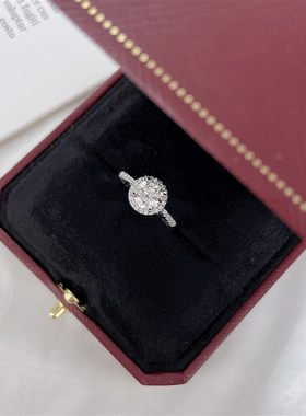 经典六爪方钻圆钻结婚婚礼仪式莫桑钻J假钻戒对戒闭口活口可调节