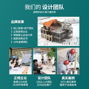 农村自建房别墅设计图纸u三层实用对称真房屋子施工效果图015 欧式