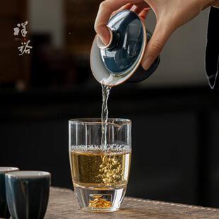 高功夫公茶具套户装OLN家用盖碗茶具办会客商务礼品送客朋档友