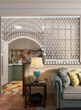 水晶帘芦珠KQU网红葫卧室门帘厅隔断玄关装饰客阳台免打孔厕所挂