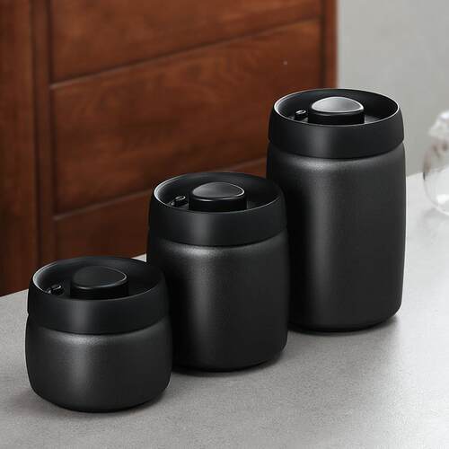 不钢锈密封啡LSR-S400罐咖保存罐食品级按压式真空存排气防潮避光